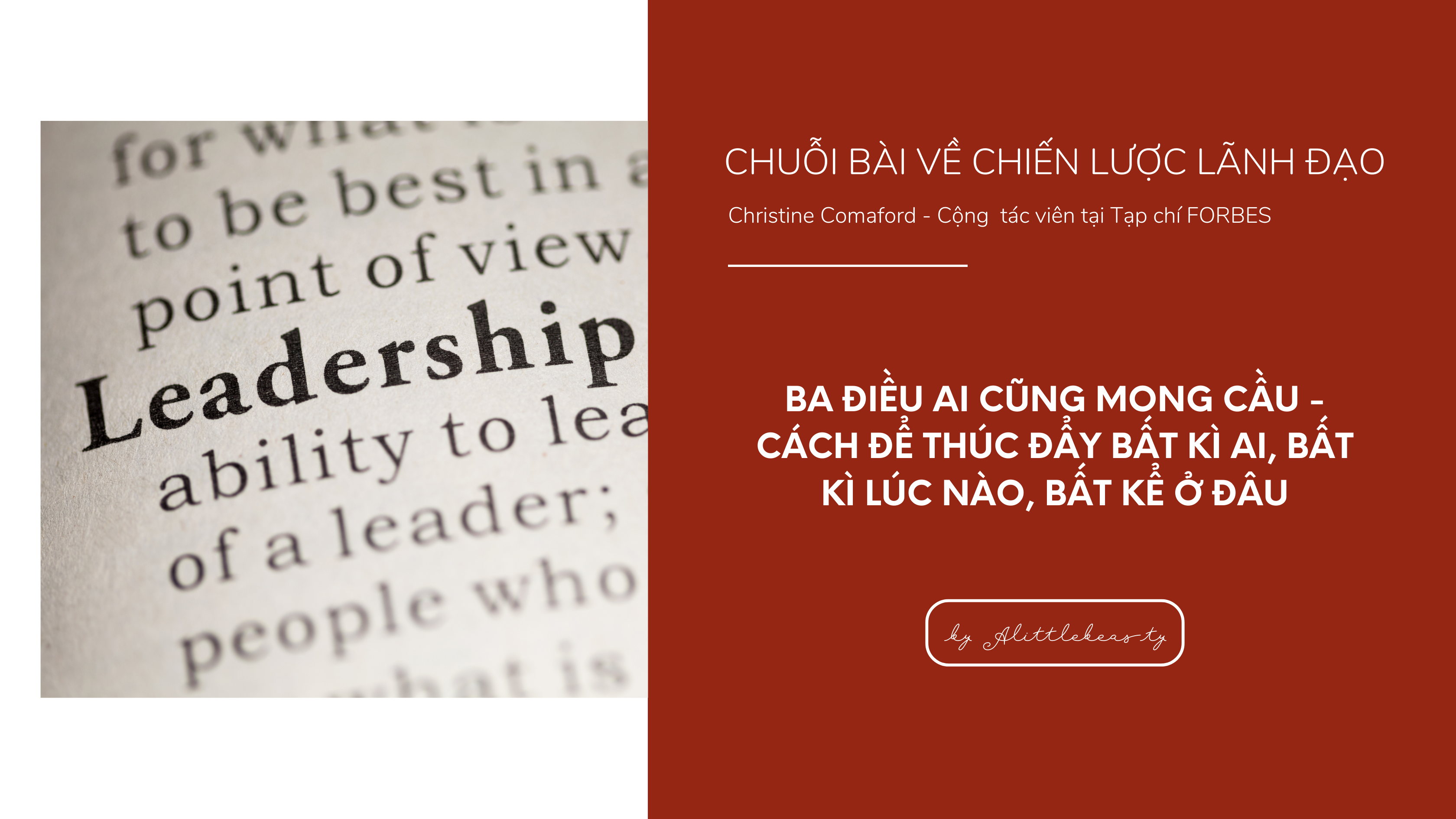 BA ĐIỀU AI CŨNG MONG CẦU - CÁCH ĐỂ THÚC ĐẨY BẤT KÌ AI, BẤT KÌ LÚC NÀO, BẤT KỂ Ở ĐÂU